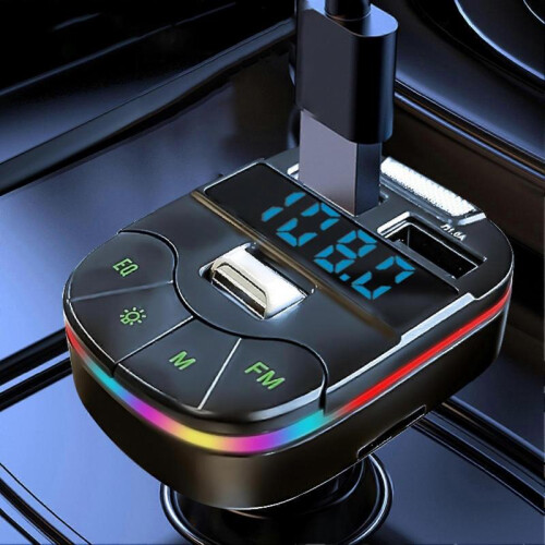 Vehicle MP3 Player Phone Charger Navigation Broadcast FM Transmitter for iPhone for Android Phones 2