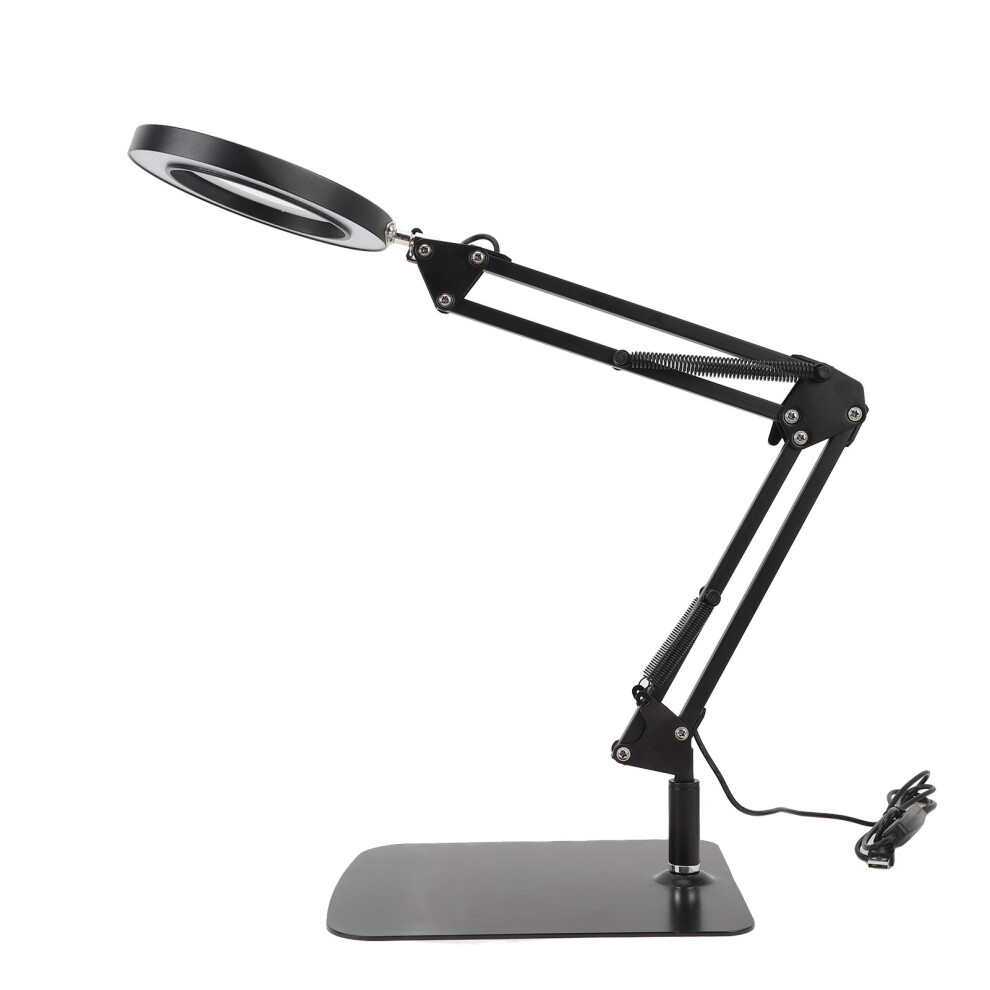 Light 5X Magnifying Glass With Flexible Ed Magnifier With Stand Eye Caring Led Desk Lamp For Craft Repair Work