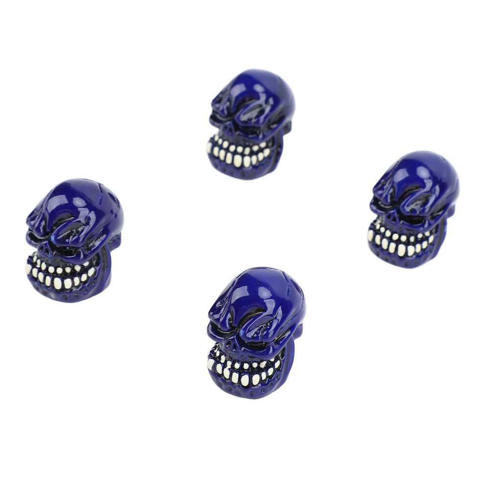 4Pcs Tires Valve Stem Cap Airtight Seal Dustproof Tire Valve Covers Universal For Cars Trucks Bikes Motorcycles Dark/Blue 4941313578281