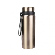 (Gold) Outdoor Thermal Water Bottle Large Capacity Double-Layer Travel Bottle for Home Office Outdoor Camping