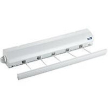 Indoor And Outdoor Wall-mounted Drying Rack, Extendable Clothes Drying Rack Up To 4.2m, Plastic, 7x7x47.5 Cm, White