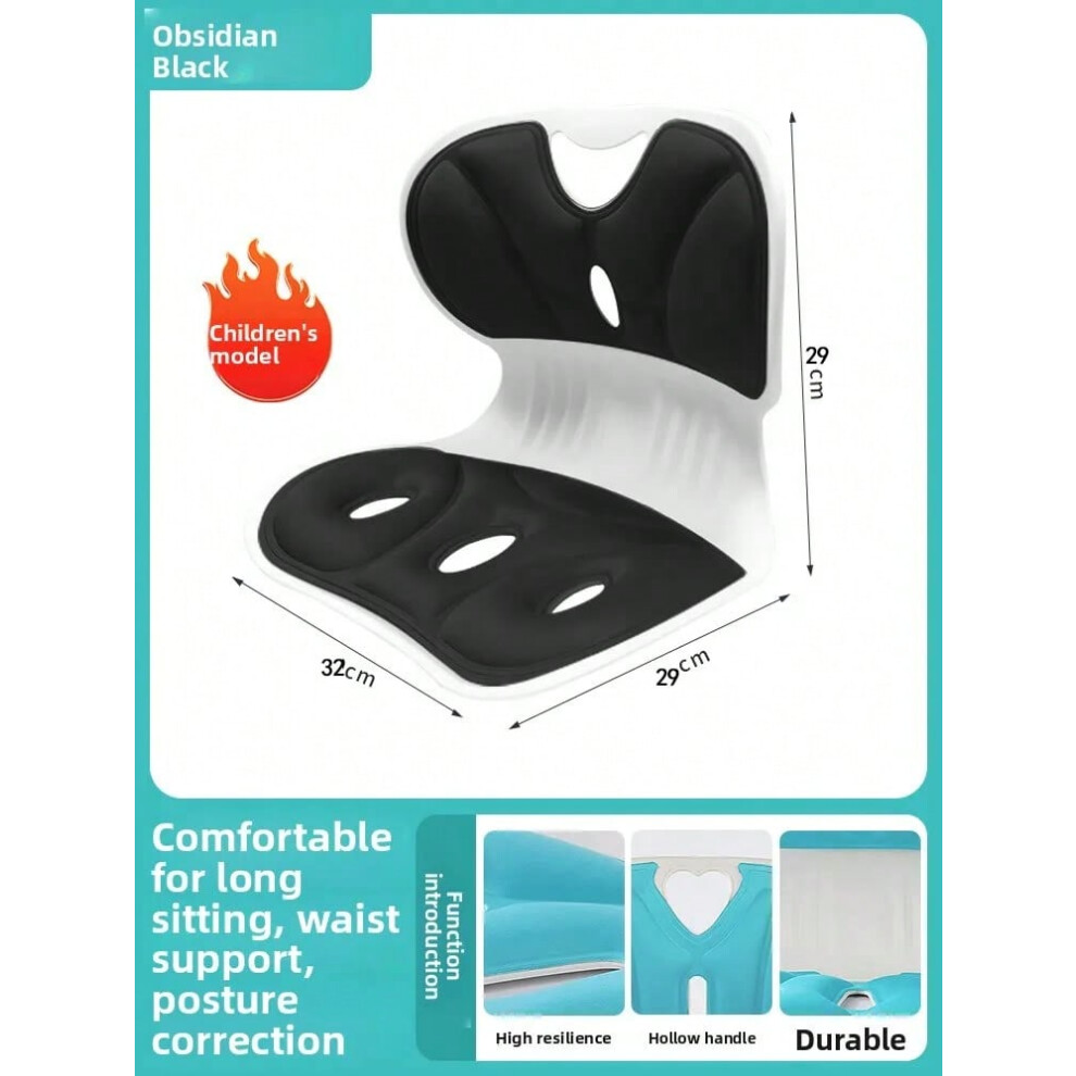 (Children's thickened model [sitting posture correction] obsidian black) Ergonomic Office Chair Ba Support Cuion Lumbar Protection  Pad Long Time Sitt-image-OPC-PHQ9G28-NEW