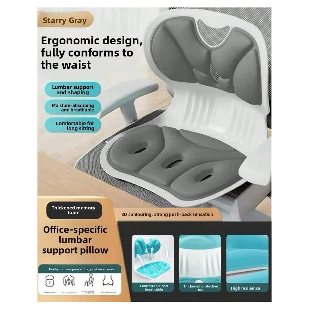 ([japanese imported material enhanced and enlarged version] - high-grade gray [orthopedic doctors str) Ergonomic Office Chair Ba Support Cuion Lumbar-image-OPC-PHQ9G2J-NEW