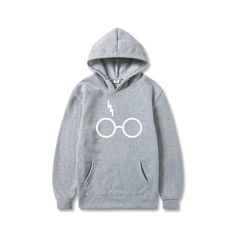 (GRAY, M) Harry Potter Hoodies Fashion Sweatshirts Spring Autumn women men Hooded Top Funny Cute Casual Hoodie Pullover