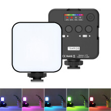 RGB-LED-Videoleuchte 1200 mAh 2500–9000 K 3 Kalt-Schuhe