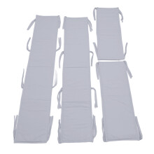 4pcs Baby Bumpers Padded for Full Size Cribs Collision Protection Solid Color Soft Breathable Crib Liner Bumper Gray