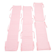 4pcs Baby Bumpers Padded for Full Size Cribs Collision Protection Solid Color Soft Breathable Crib Liner Bumper Pink