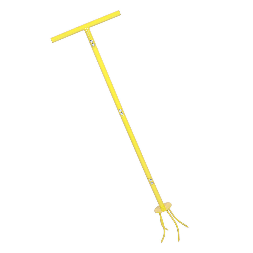 Twist Tiller Garden Claw Tool Manual Hand Cultivator Long Handle Stainless Steel Yellow-image-OPC-PHQ9HY7-NEW