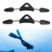 2er Pack Schwarz Größe S Federriemen für Flossen aus Edelstahl