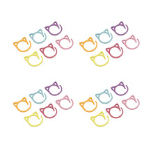 Näh- und Strick-Stichmarker aus Zinklegierung, 24 Stück, bunte Katzen-Verriegelungsclips