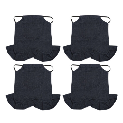 Doppellagiger Denim-Hühnersattel - 4 Stück, Einheitsgröße 2