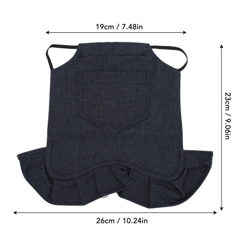 Doppellagiger Denim-Hühnersattel - 4 Stück, Einheitsgröße 1