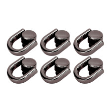 20 Stück D-Ring-Nieten 16x9.5mm Grau Zinklegierung/Eisen