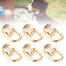 Goldfarbene Metallnieten 20 Stück 16x12mm D-Ringe für Lederverarbeitung, DIY-Handtaschen, Gürtel