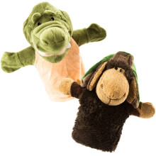 Animal Hand Puppets Set for Kids & Adults - 12.5"" Premium Quality Soft Plush Toys with Movable Mouths - Perfect for Storytelling Teaching Preschool