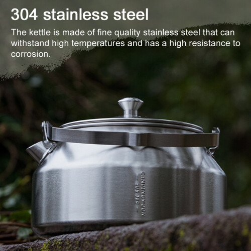 1L silberner Outdoor-Edelstahlkessel 150x115mm 1
