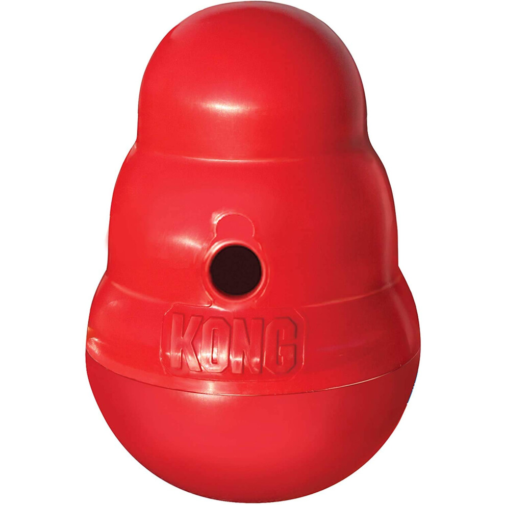 Kong Wobbler - Interactive Dog Feeder Toy - Slow Feeder Toy For Dog Mental Stimulation - Dog Enrichment Toy - Treat Puzzle For Dog Entertainment - Foo
