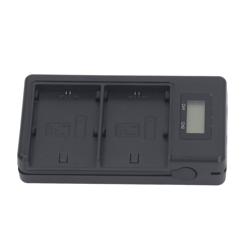 Dual Slot Camera Battery Charger Professional Efficient Usb Camera Battery Charger With Led Display For Lp E6 E6nh Battery 9441313602405