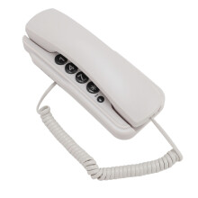 Kabelgebundenes Wandtelefon ABS Weiß, Lautstärke einstellbar