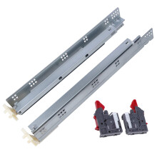 Corrediças de Gaveta de 21" Montagem Inferior, Extensão Total/Fecho Suave, 4 Pares