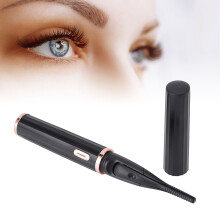 Rechargeable Heated Eyelash Curler - Anti-Burn, Quick Heat Up, Long-Lasting Battery, Protective Cover & Brush, Portable & Skin-Safe