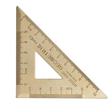 Copper Ruler Office Drawing Ruler with Anti-Skid Cork Base.