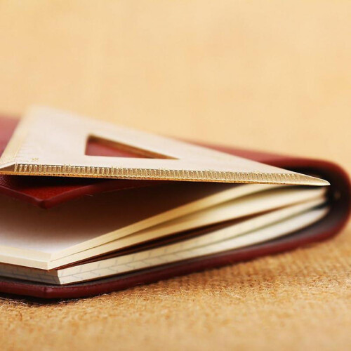 Copper Ruler Office Drawing Ruler with Anti-Skid Cork Base. 1