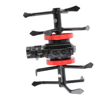 Cultivator Tool Wheel Aluminum Iron Alloy 6 Claw Multi Purpose Garden Deep Tilling Wheel for Grass Mowing Soil Loosening 26mm 9 Tooth