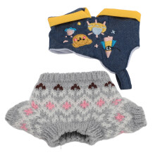 1 Stück 20 cm grauer Baumwoll-Plüsch-Bär Overall-Sweater