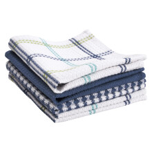 Paρos de cocina T-fal Premium con diseρo de gofre: Altamente absorbentes, sϊper suaves, 100 % algodσn, 30 x 33 cm, para limpiar y secar (paquete
