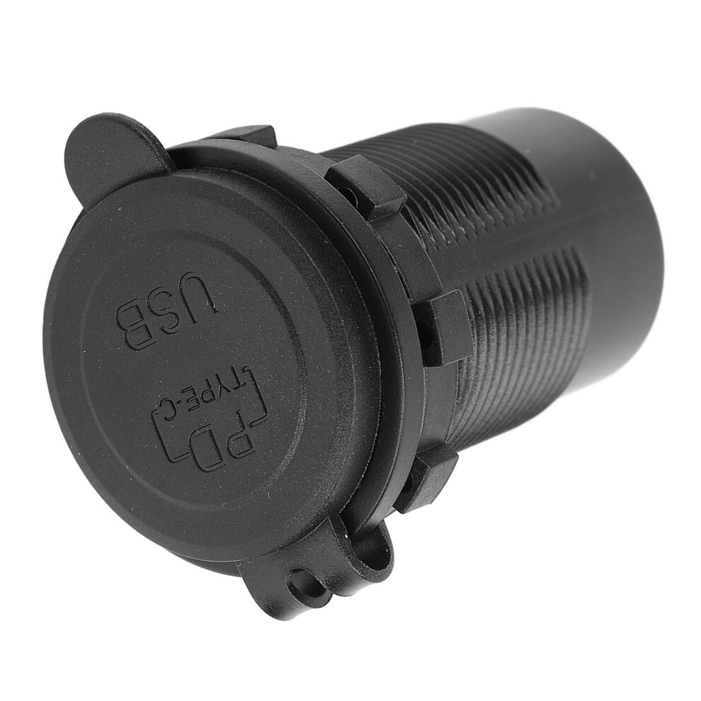 Car Charger Socket 12V Waterproof 65W USB C PD3.0 18W QC3.0 2 Port USB Charger Adapter for Motorcycle RV Boat