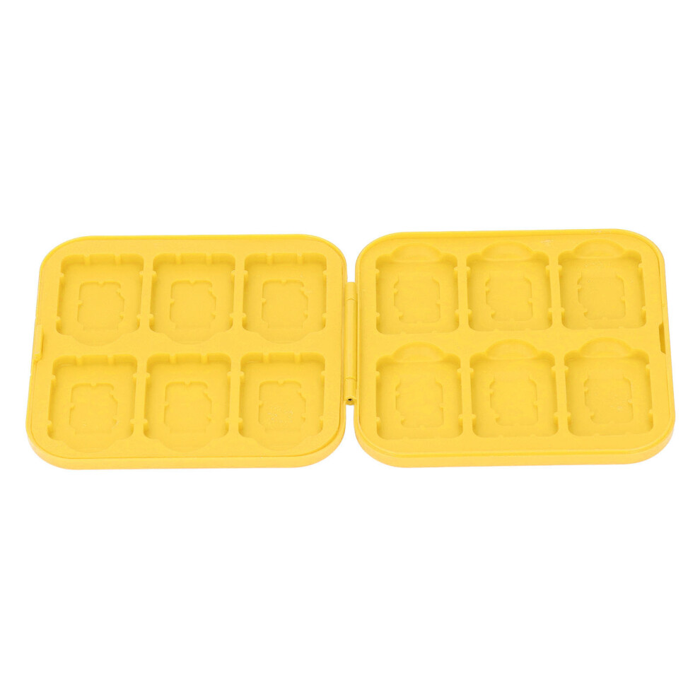 12 In 1 Game Card Case For Switch 12 Cartridge Slots Silicon Game Card Holder Storage Case For Storage Card Sdhc Memory Card Yellow 4991313612010