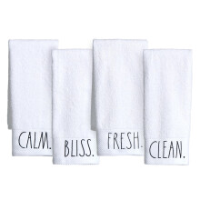Serviettes a main Rae Dunn serviette a main decorative brodee pour cuisine et salle de bain 100% coton hautement absorbant 4pack 16x28 brode frai