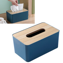 Schreibtisch-Taschentuchbox Rechteckig 21x13x10 cm, Blau