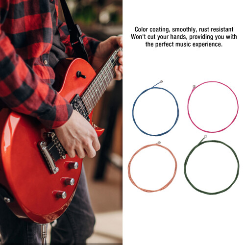 4 Stück E-Bass-Saitensatz, 4-Saiter, Metall 2