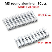 M3x25mm Silberfarbenes Aluminium-Abstandshalter 10 Stück 6 mm Außendurchmesser
