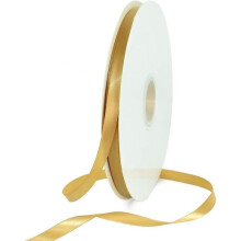 3/8 Inch x 100yds Gold Satin Ribbon Thin Solid Fabric Ribbons Roll for Gift Wrapping Invitation Floral Hair Balloons Craft Sewing Party Wedding Popsic