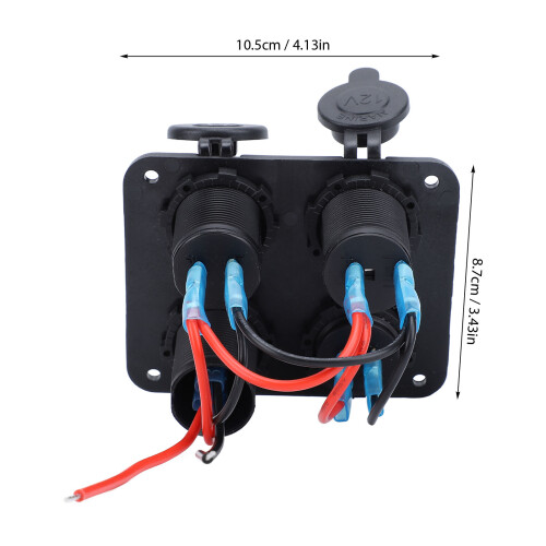 Ladeanschluss-Panel DC12-24V Dual USB 4,2 A blau 1