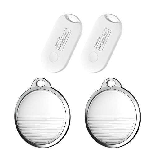 weißer 2er-Pack Rund-Tracker, 9,2*31mm, 230mAh 2