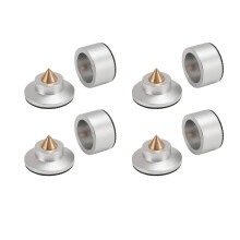 Silberne Aluminium-Lautsprecher-Isolationsfüße - 4 Stück