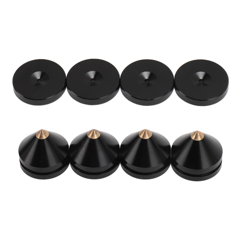 4 Set Speaker Isolation Feet Aluminum Alloy Speaker Vibration Absorber Spike For Cd Dvd Player Amplifier Black 3661313623026
