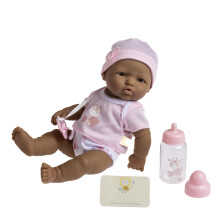 JC TOYS - LA Newborn Nursery | Ensemble de cadeaux de poupee 7 pieces | 12 """" ""poupee hispanique a la vie avec accessoires | Violet | Ages de 2 a