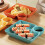 Dumpling-Teller mit Untertasse, 7,2 Zoll, orange 8