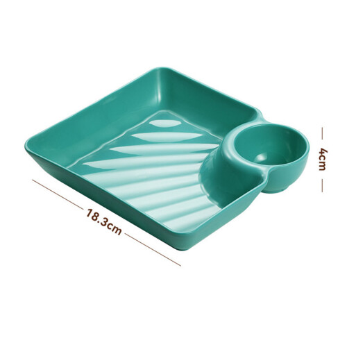 7,2-Zoll-Dumpling-Teller, Grün, 18,3  18,3  4 cm, 100 g 1