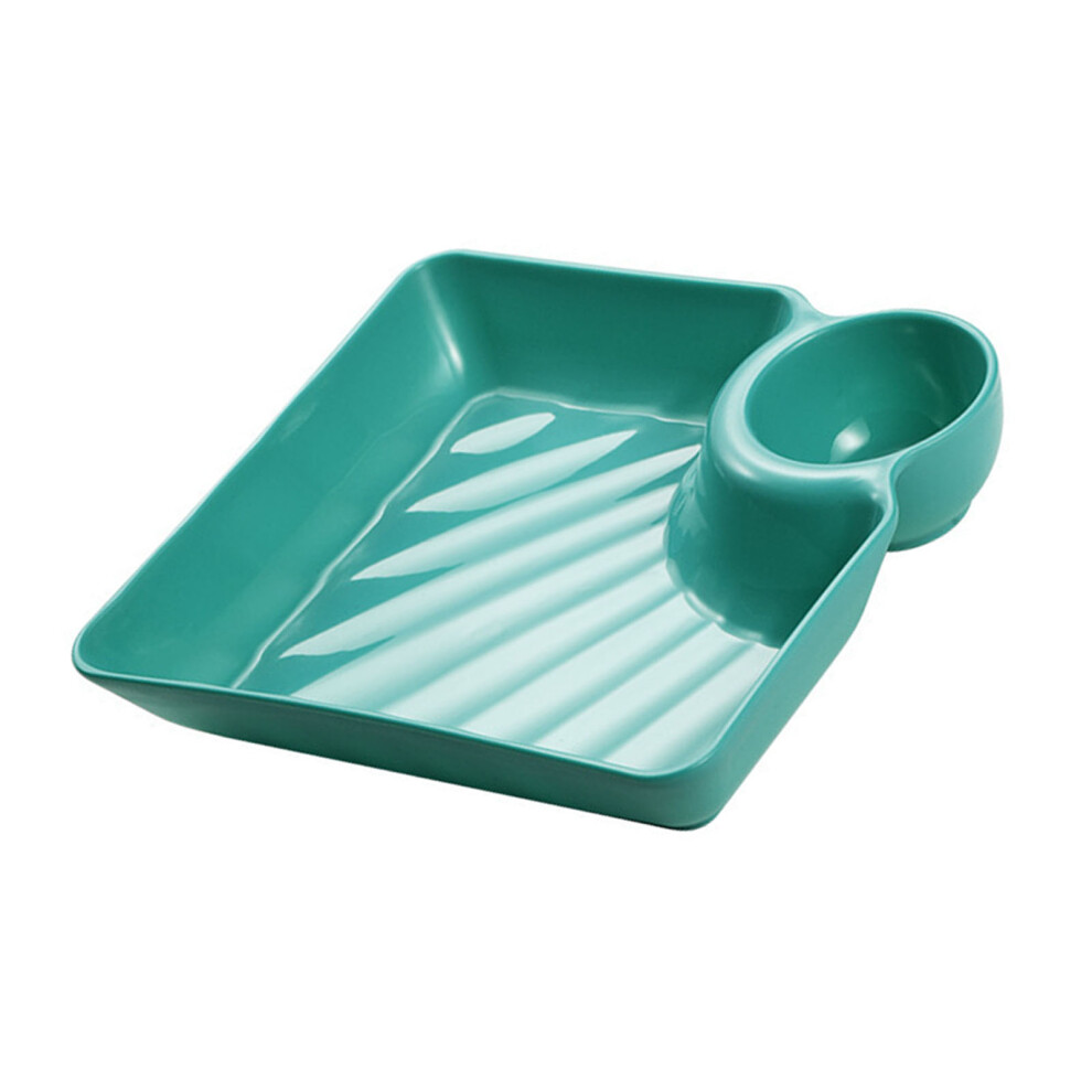 Dumpling Plate with Dipping Saucer 7.2inch Divided Chip and Dip Serving Platter Set for Dumpling Snack Sushi Green-image-OPC-PHQ9QDR-NEW