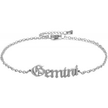 Heytea Constellation Anklet Adjustable Zodiac Sign Anklet Bracelet Stainless Steel Astrology Link Anklet for Women Girls Birthday Gifts - -