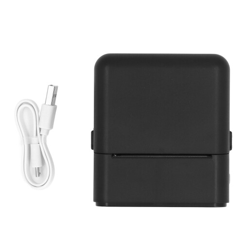 Thermal Label Printer BT 203dpi Portable Mini Label Printer for Date Ingredient Name Small Business Black 1