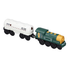 Battery Operated Action Locomotive Toy Vintage Magnetic Connection Powerful Engine Train Set for Children Yellowish Green