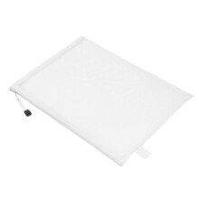 10 Stück Mesh-Reißverschluss-Täschchen, 34,5  24,8 cm, Weiß