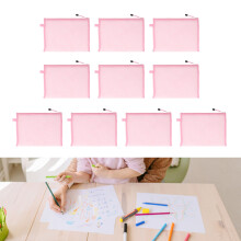 10 Stück Mesh-Reißverschlusstasche A4 rosa 34,5 x 24,8 cm